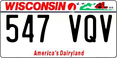 WI license plate 547VQV