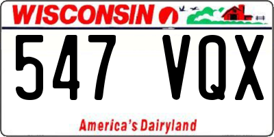 WI license plate 547VQX