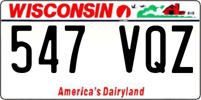 WI license plate 547VQZ