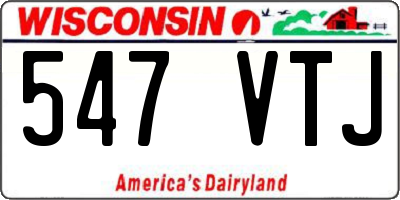 WI license plate 547VTJ