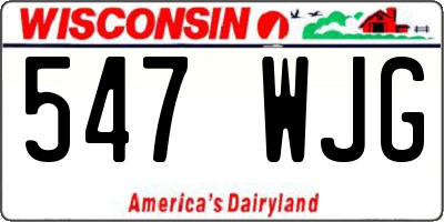 WI license plate 547WJG