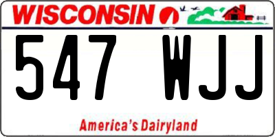 WI license plate 547WJJ