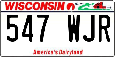WI license plate 547WJR