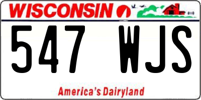 WI license plate 547WJS