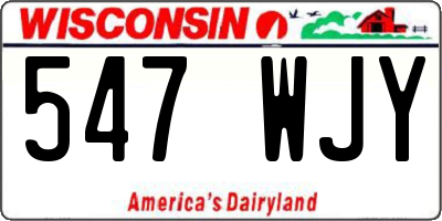 WI license plate 547WJY