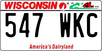 WI license plate 547WKC