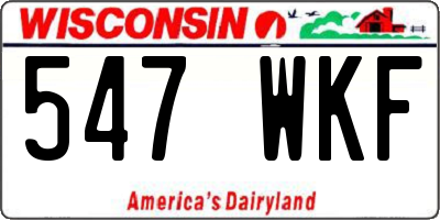WI license plate 547WKF