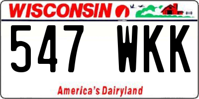 WI license plate 547WKK