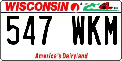 WI license plate 547WKM