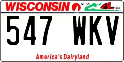 WI license plate 547WKV