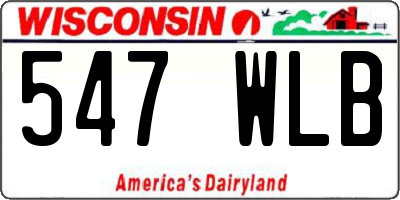 WI license plate 547WLB