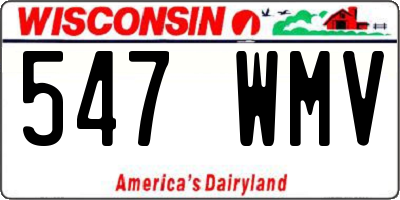 WI license plate 547WMV