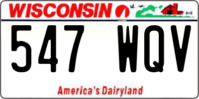 WI license plate 547WQV