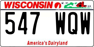 WI license plate 547WQW