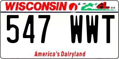 WI license plate 547WWT