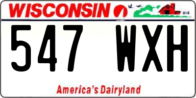WI license plate 547WXH