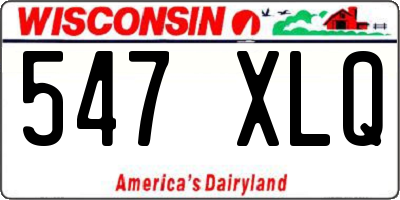 WI license plate 547XLQ