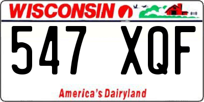 WI license plate 547XQF