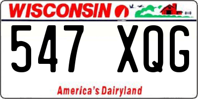 WI license plate 547XQG