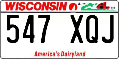 WI license plate 547XQJ