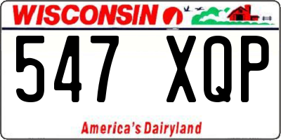 WI license plate 547XQP