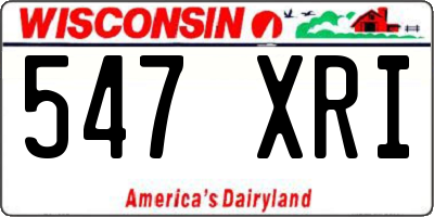 WI license plate 547XRI