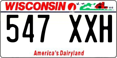 WI license plate 547XXH