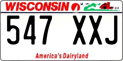 WI license plate 547XXJ