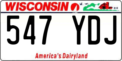 WI license plate 547YDJ