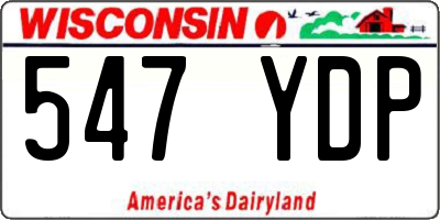 WI license plate 547YDP