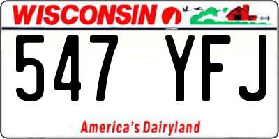 WI license plate 547YFJ