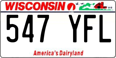 WI license plate 547YFL