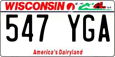 WI license plate 547YGA