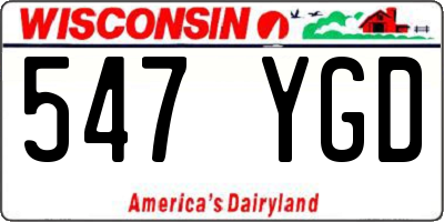 WI license plate 547YGD