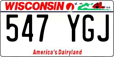 WI license plate 547YGJ