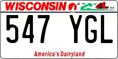 WI license plate 547YGL