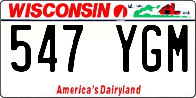 WI license plate 547YGM