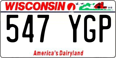 WI license plate 547YGP
