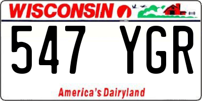 WI license plate 547YGR