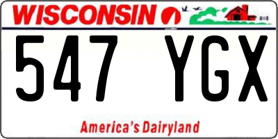 WI license plate 547YGX