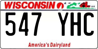 WI license plate 547YHC