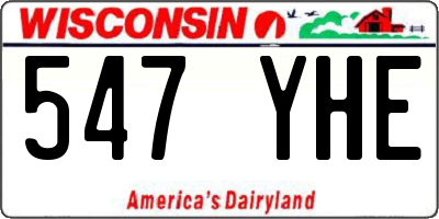 WI license plate 547YHE