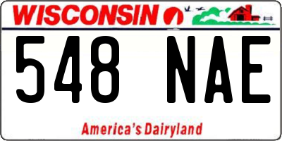 WI license plate 548NAE