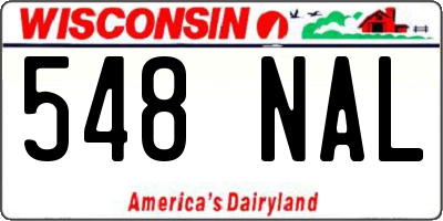 WI license plate 548NAL