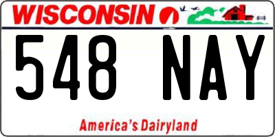 WI license plate 548NAY