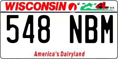 WI license plate 548NBM