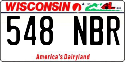 WI license plate 548NBR