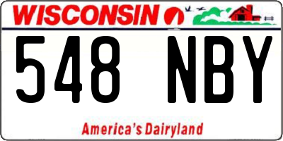 WI license plate 548NBY