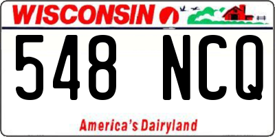 WI license plate 548NCQ