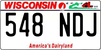 WI license plate 548NDJ